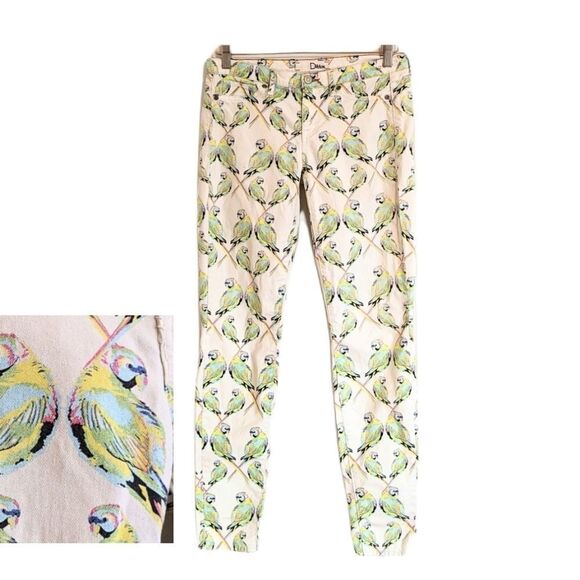 Dittos Parrot low rise jeggins size 27 animal graphic pants A3 - Picture 1 of 11